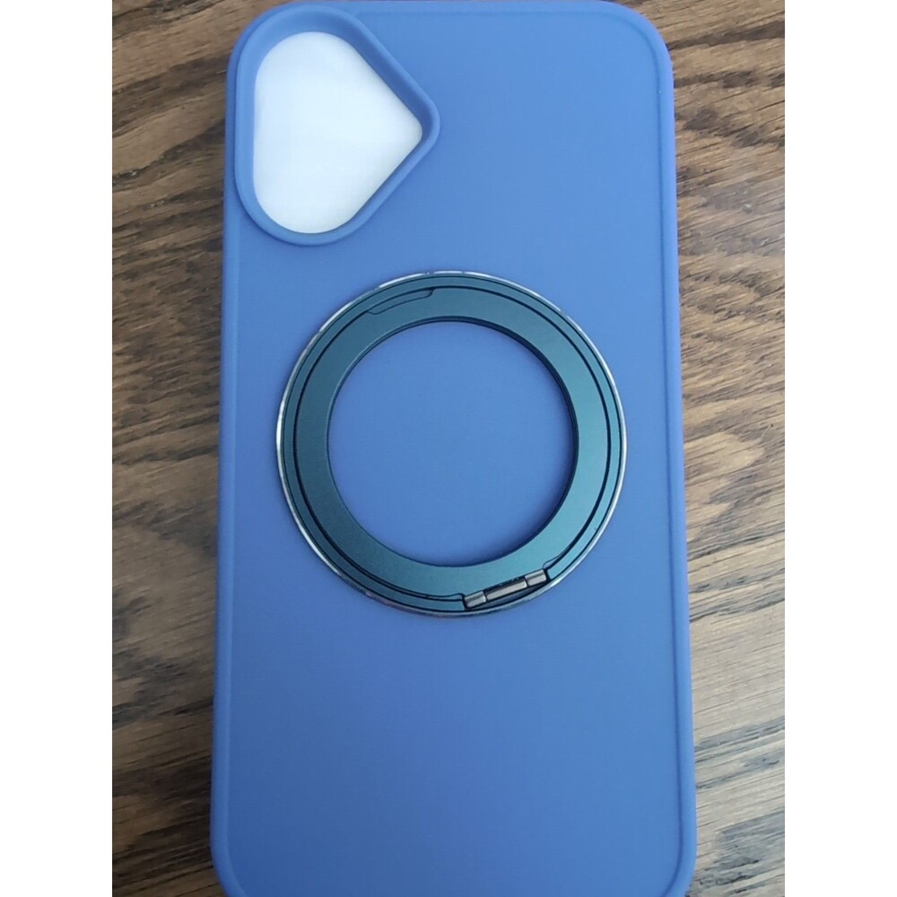 Silicone IPhone 16 Plus Case With Screen Protector And Kickstand-Navy Blue